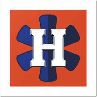 Houston Asterisks Blue Logo Posters and Art